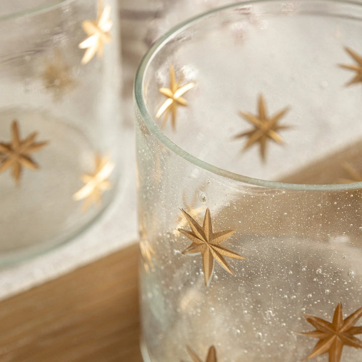 Snowflake Set of 2 Candle Holders