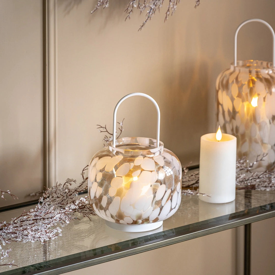 Confetti Lantern - White & Gold