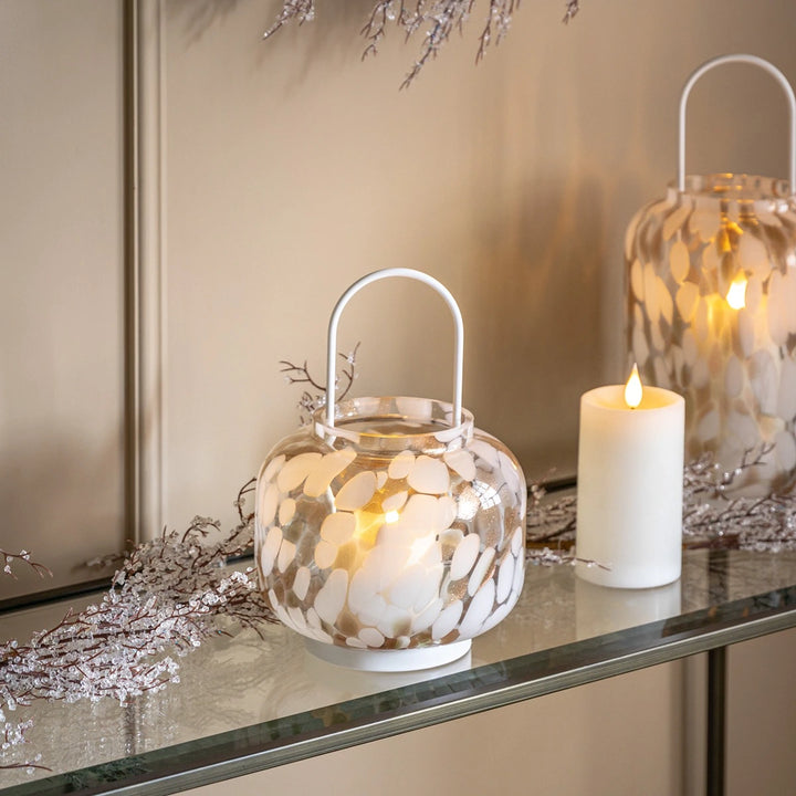 Confetti Lantern - White & Gold