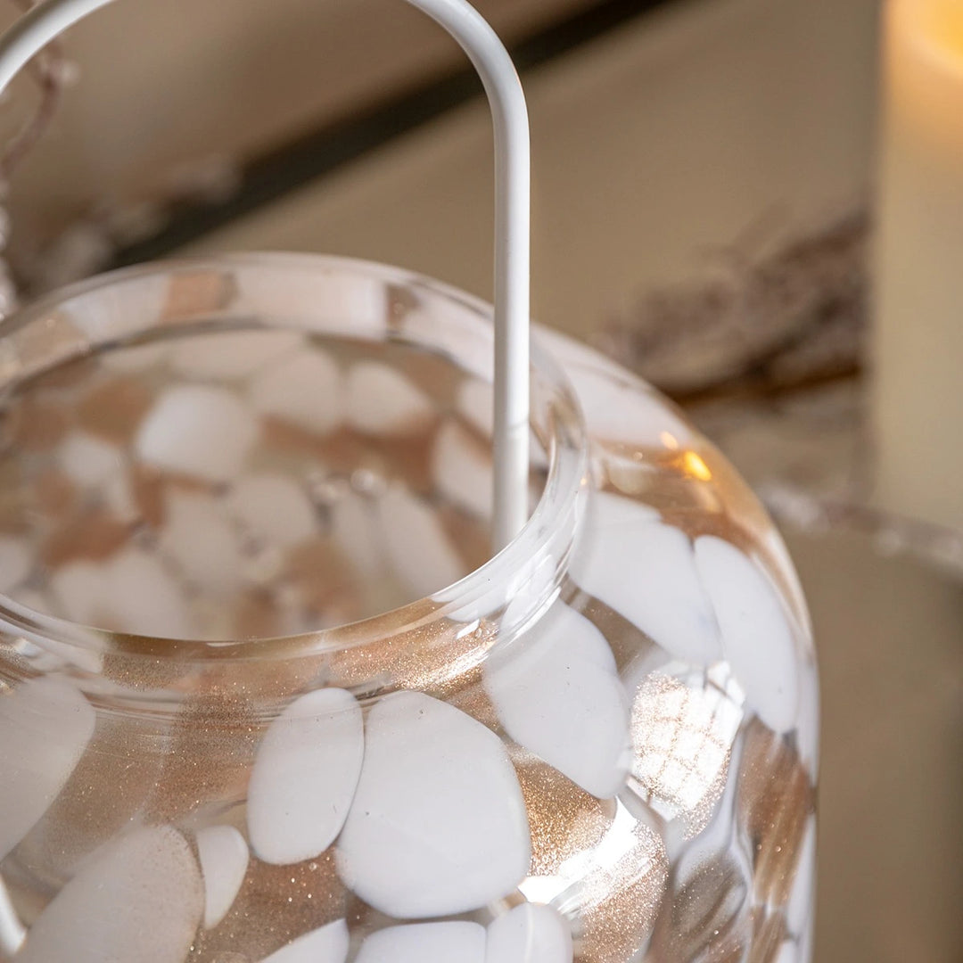 Confetti Lantern - White & Gold