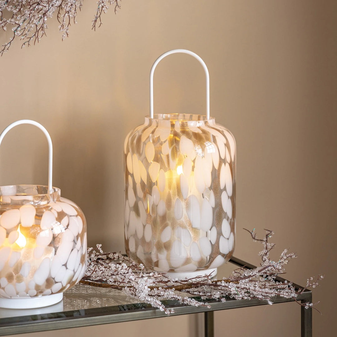 Confetti Lantern - White & Gold