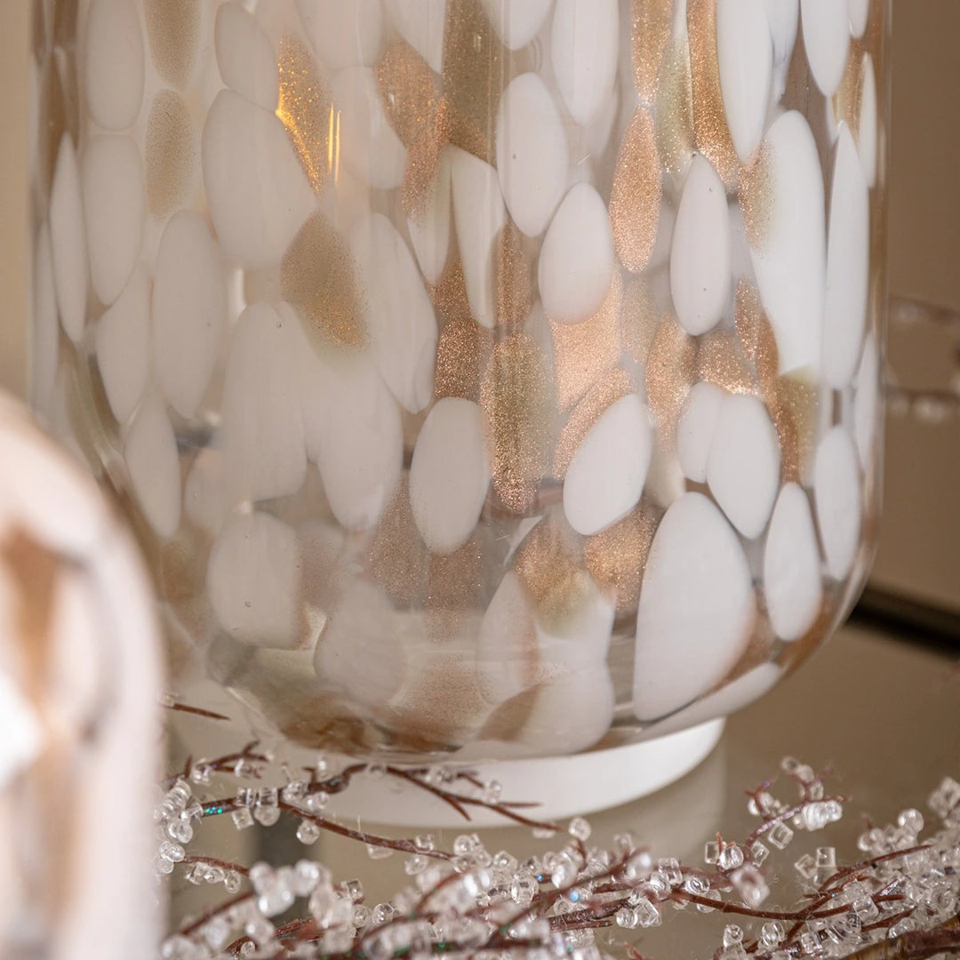 Confetti Lantern - White & Gold