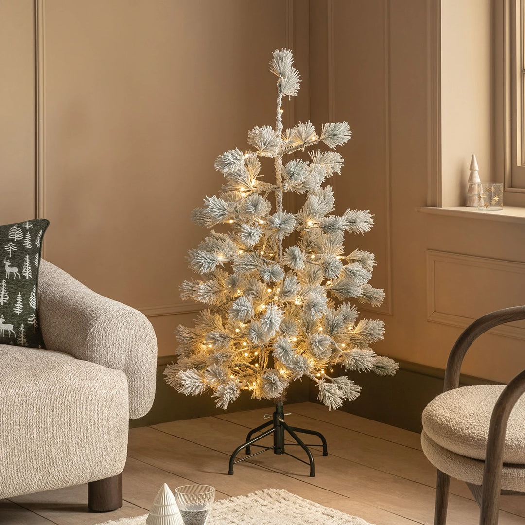 Flocked Pine LED Christmas Tree