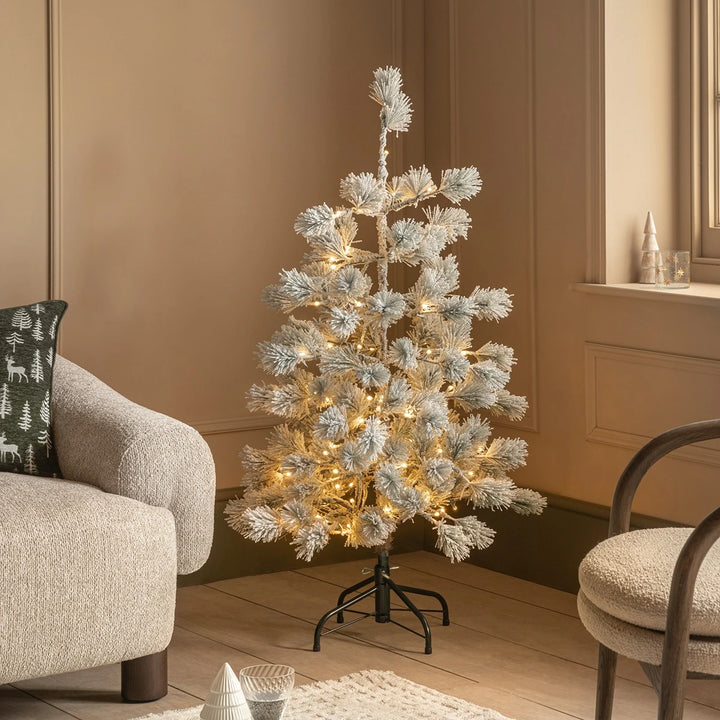Flocked Pine LED Christmas Tree