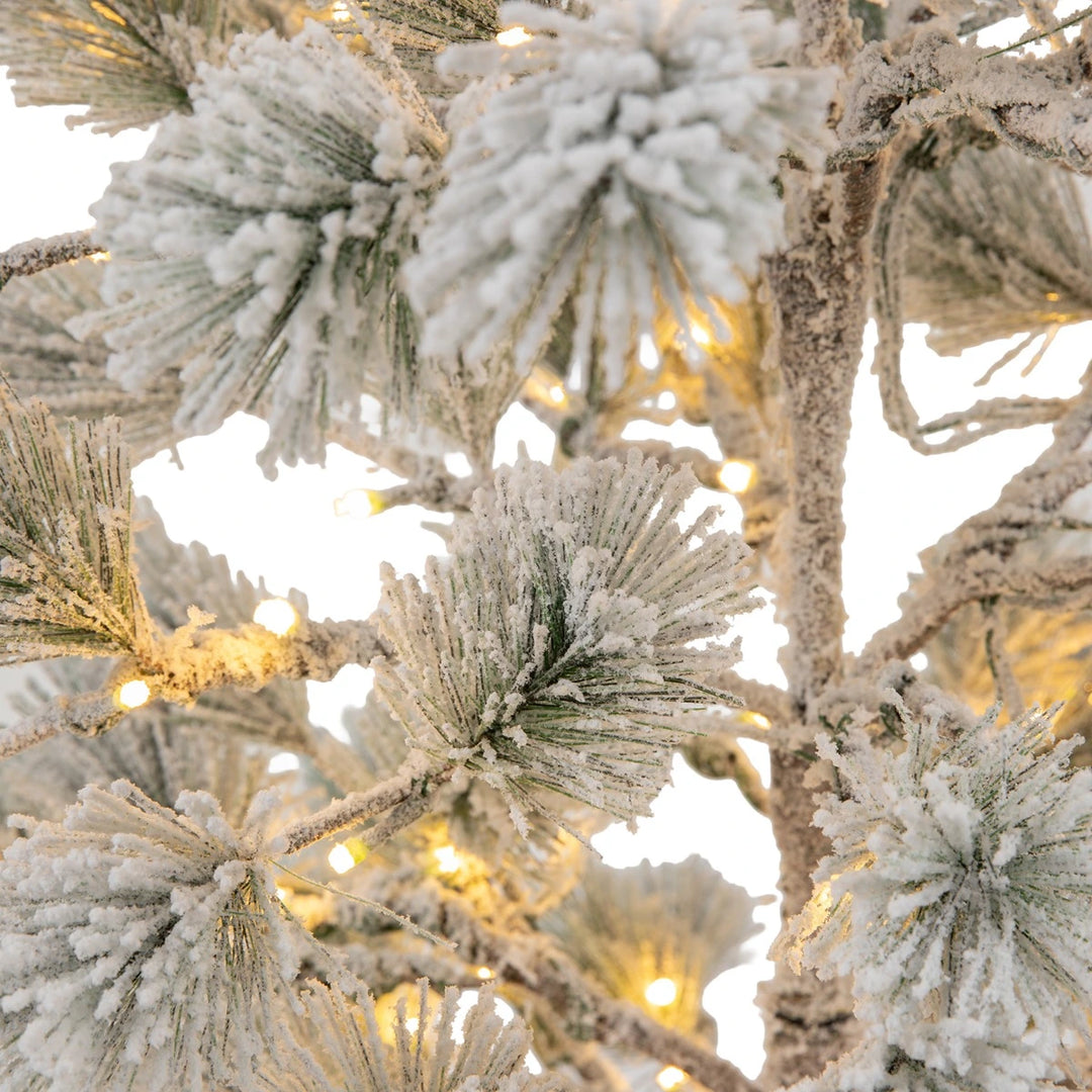 Flocked Pine LED Christmas Tree