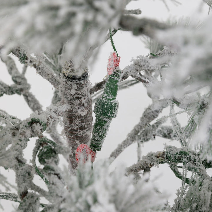 Flocked Pine LED Christmas Tree