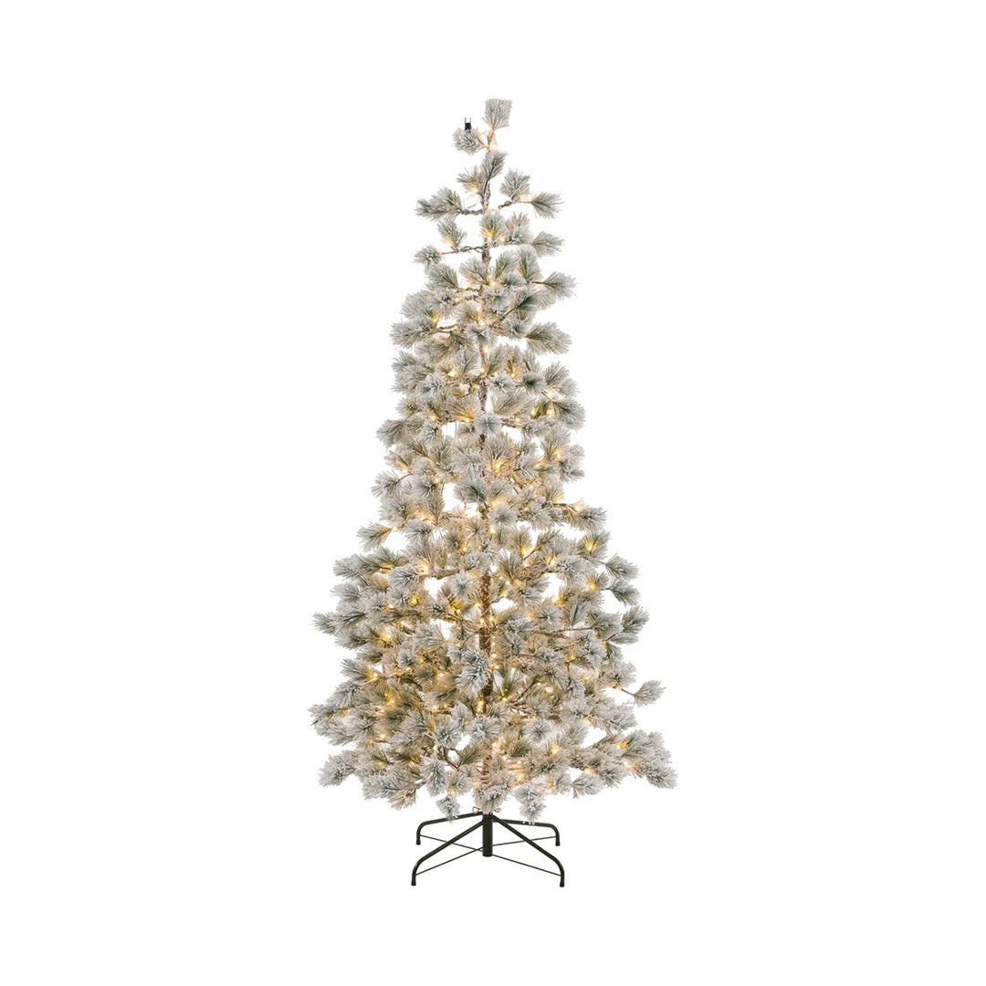 Flocked Pine LED Christmas Tree