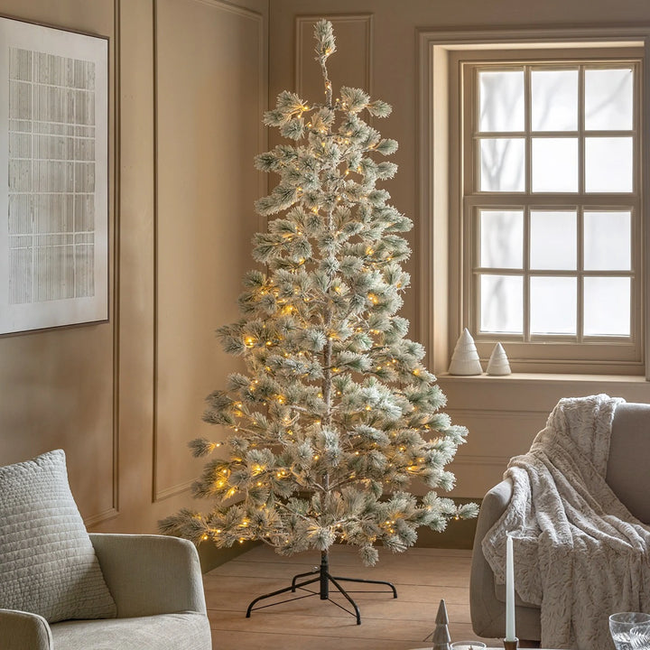 Flocked Pine LED Christmas Tree