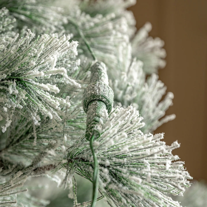 Flocked Pine LED Christmas Tree
