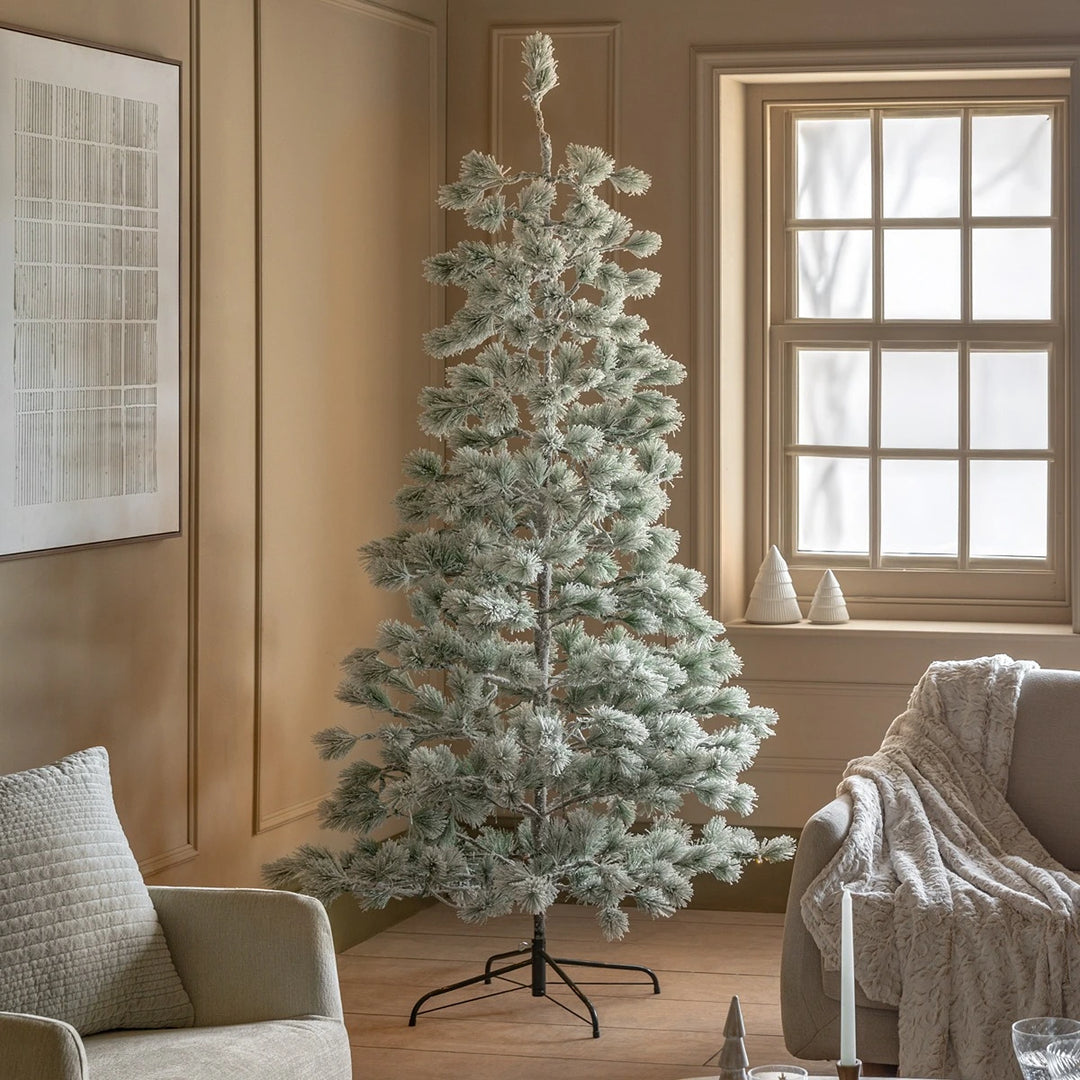 Flocked Pine LED Christmas Tree