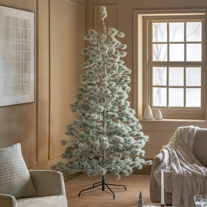 Flocked Pine LED Christmas Tree