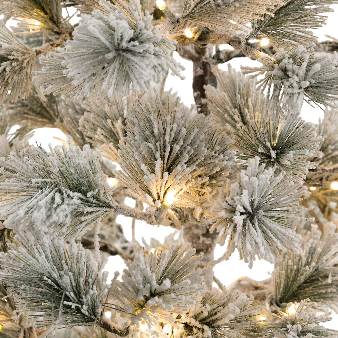 Flocked Pine LED Christmas Tree