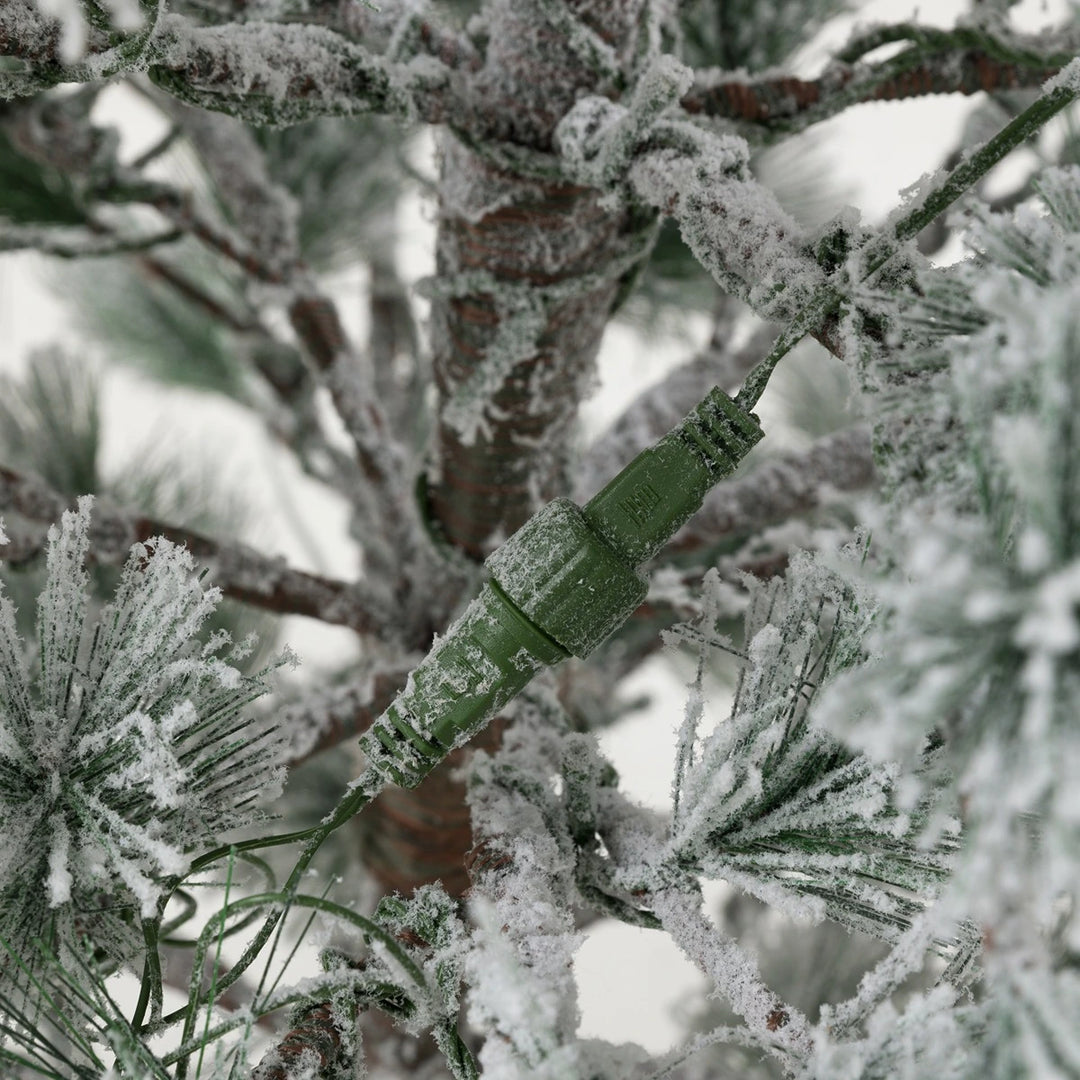 Flocked Pine LED Christmas Tree