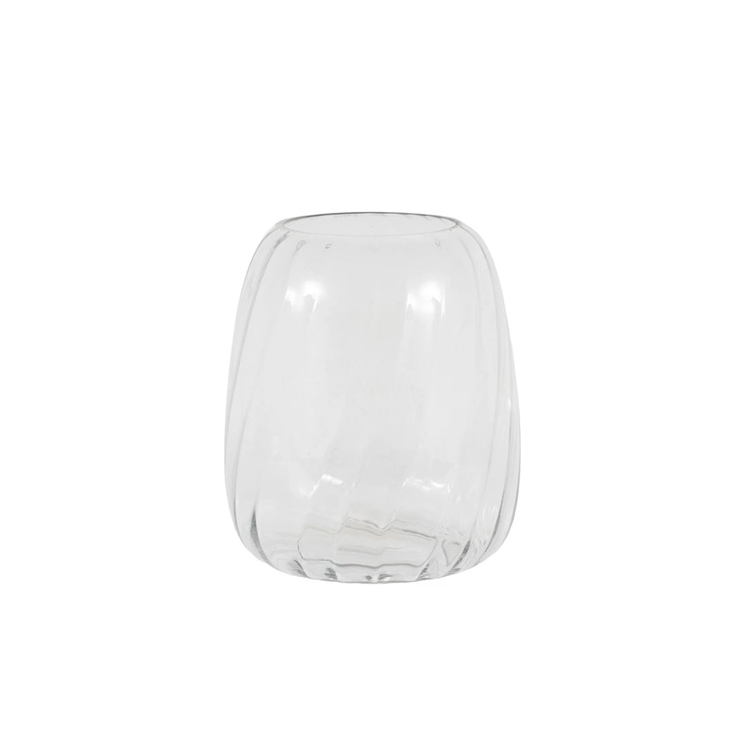 Swirl Clear Glass Vase