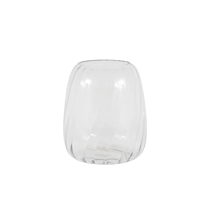 Swirl Clear Glass Vase