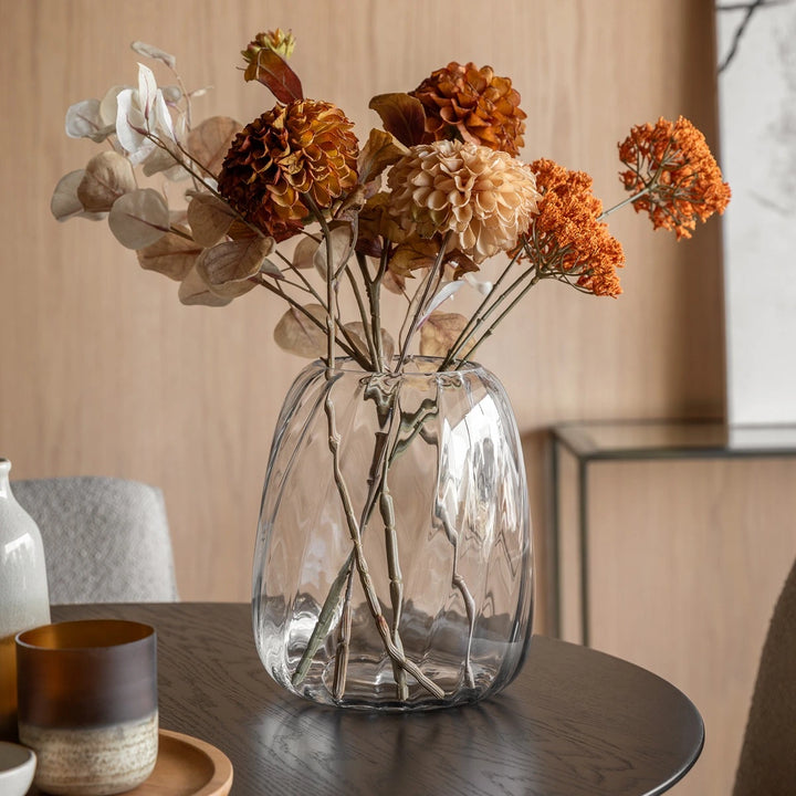 Swirl Clear Glass Vase
