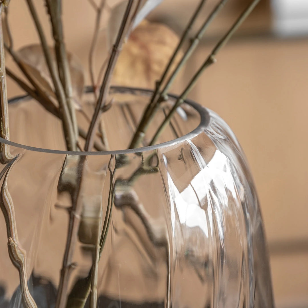Swirl Clear Glass Vase