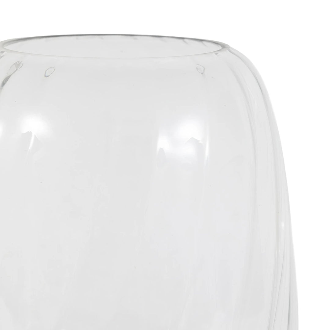 Swirl Clear Glass Vase