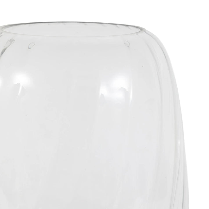 Swirl Clear Glass Vase