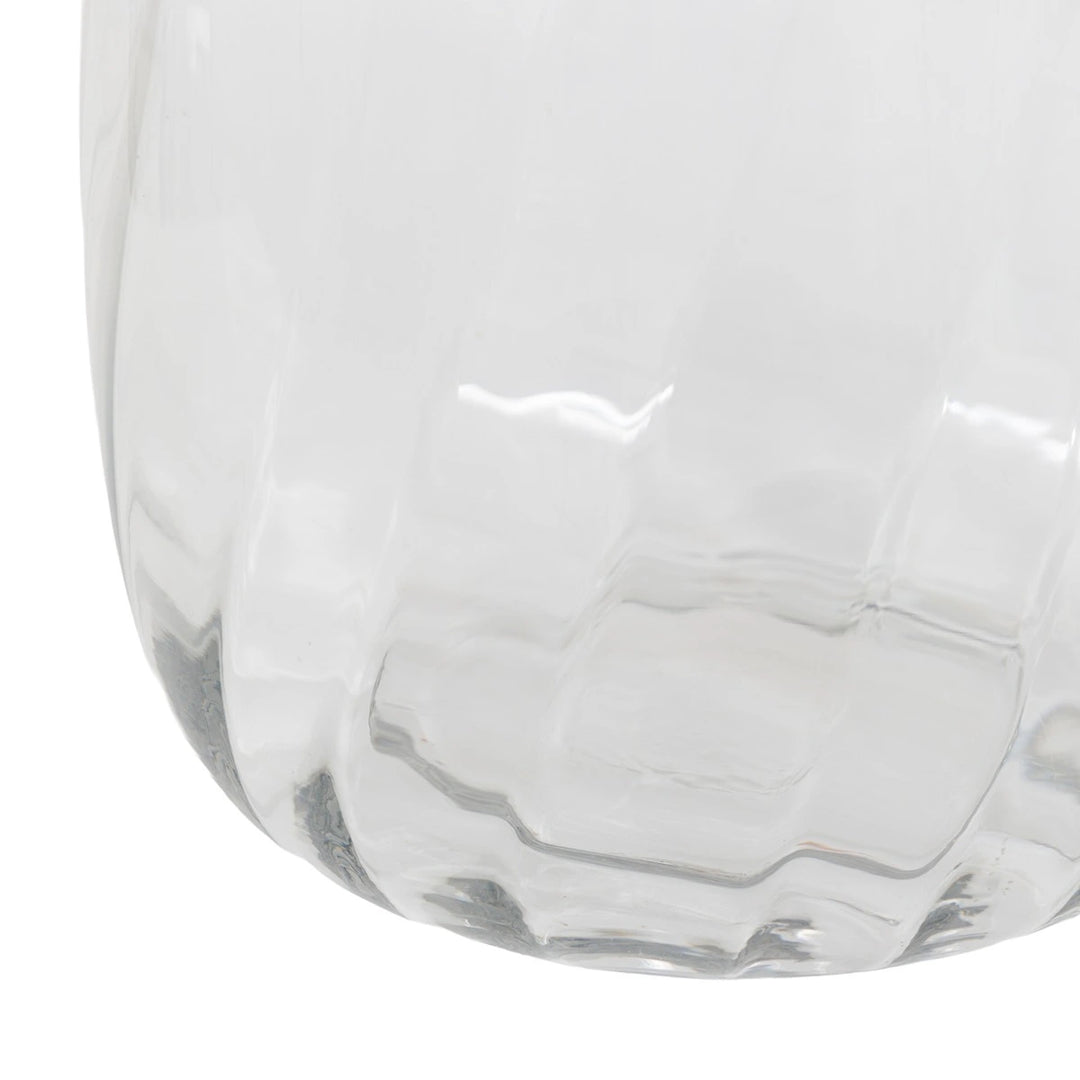 Swirl Clear Glass Vase