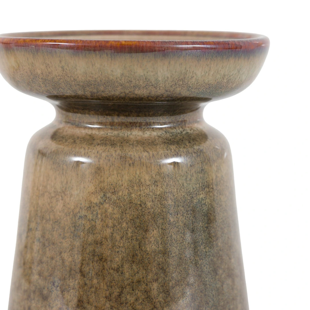 Ceramic Glazed Set of 2 Candle Holders
