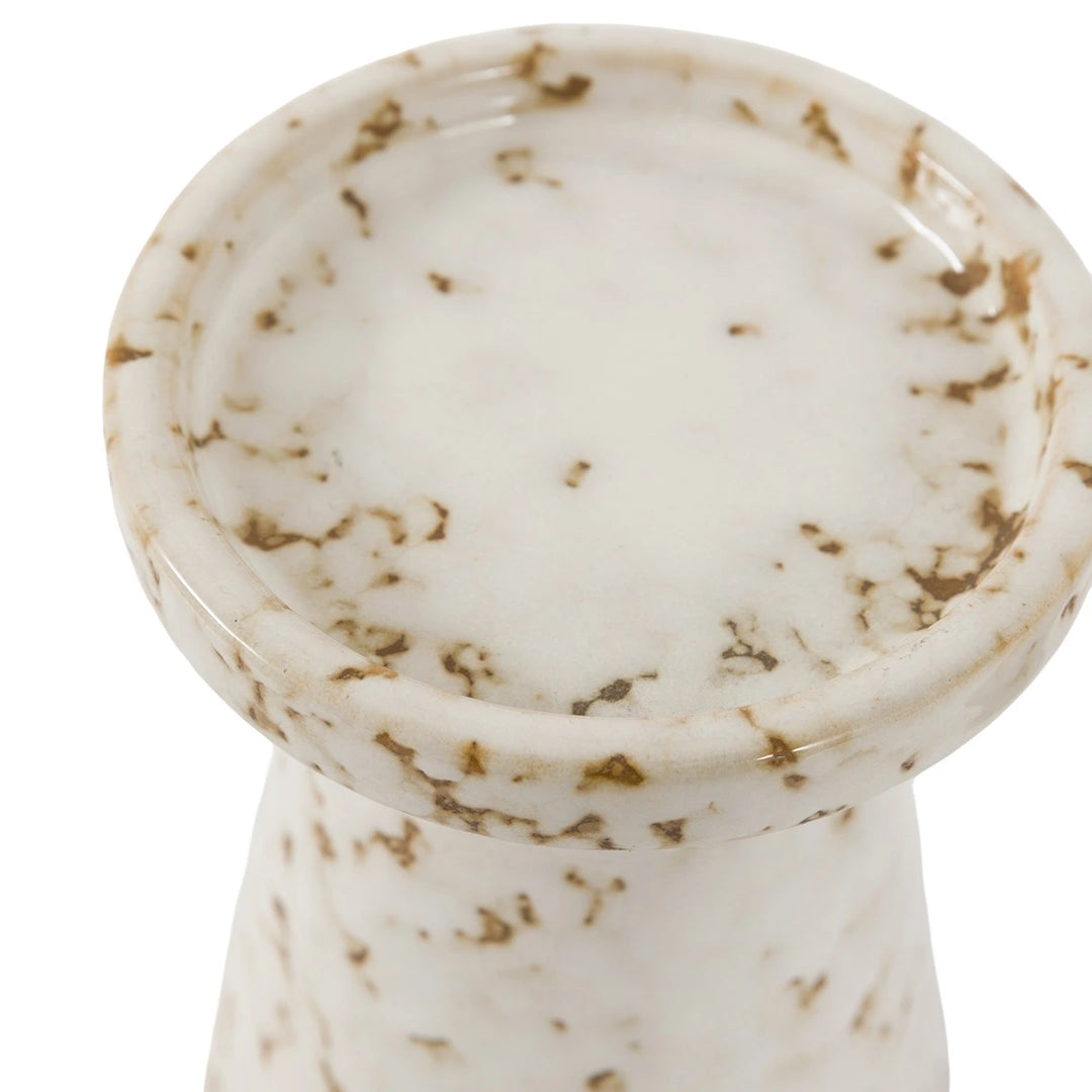 Ceramic Glazed Set of 2 Candle Holders
