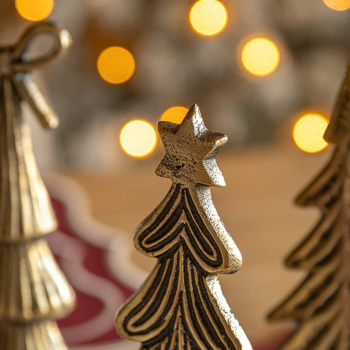 Heritage Set of 3 Tree Ornaments - Gold