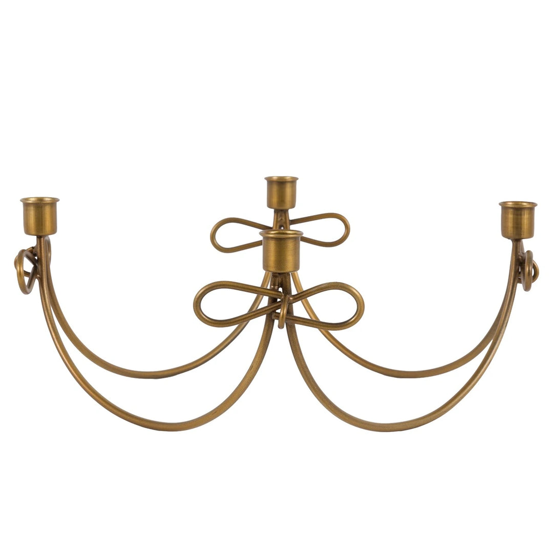 Heritage Bow Candle Holder - Gold