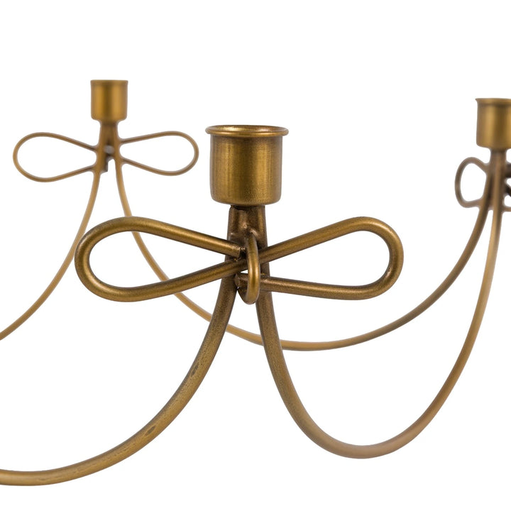 Heritage Bow Candle Holder - Gold