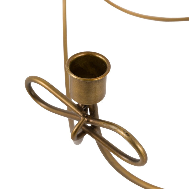 Heritage Bow Candle Holder - Gold