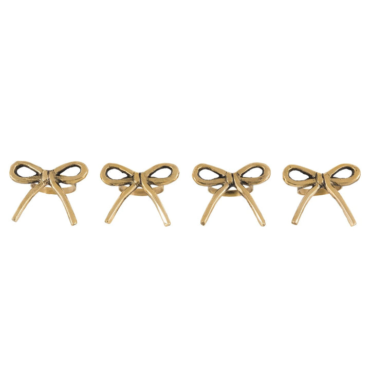 Gold Set of 4 Bow Napkin Rings
