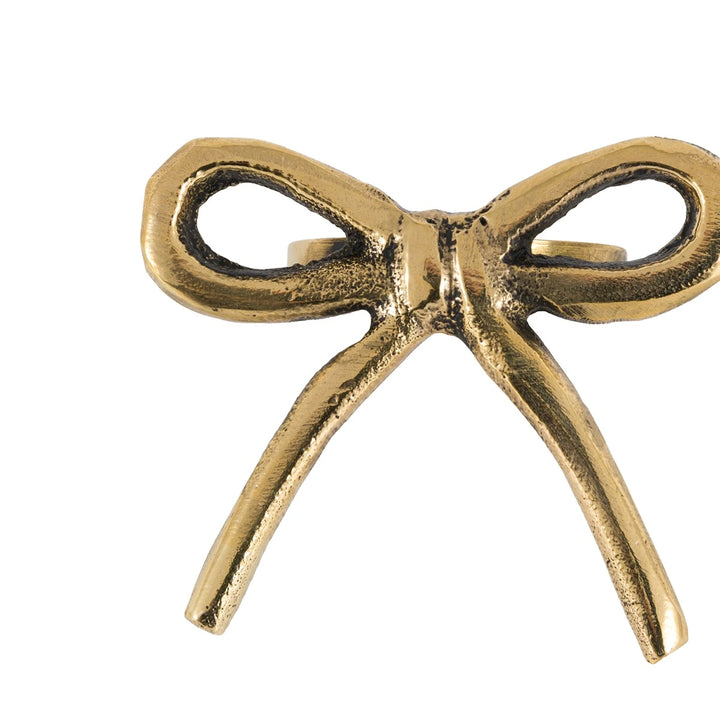 Gold Set of 4 Bow Napkin Rings