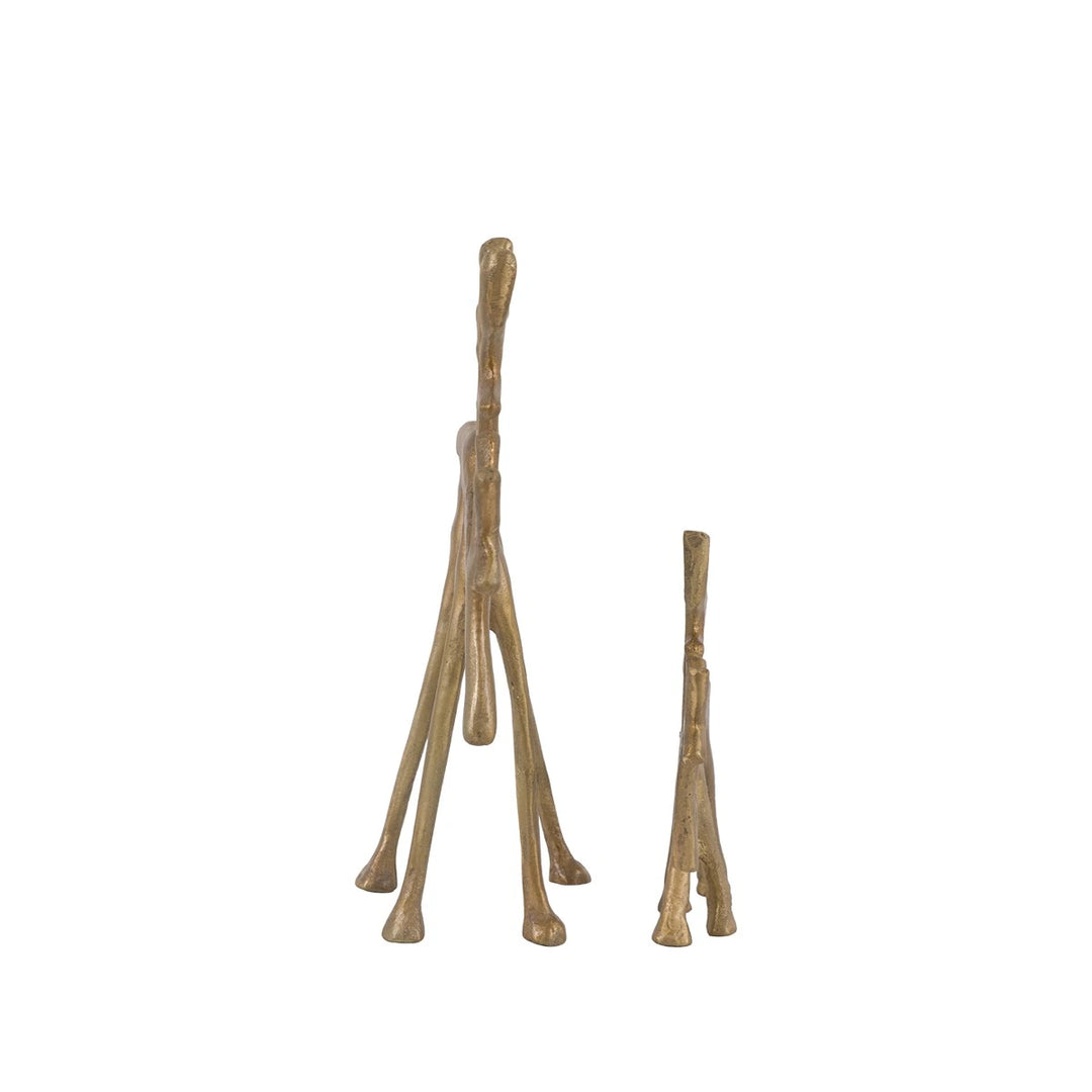 Woodland Set of 2 Metal Reindeer - Gold
