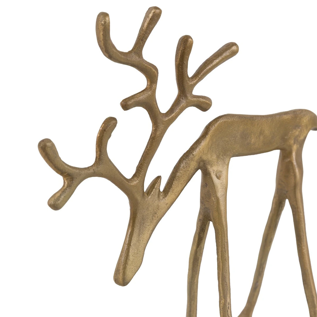 Woodland Set of 2 Metal Reindeer - Gold