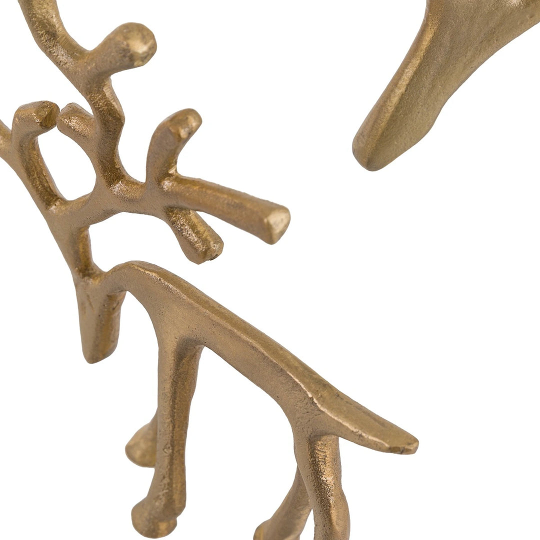 Woodland Set of 2 Metal Reindeer - Gold