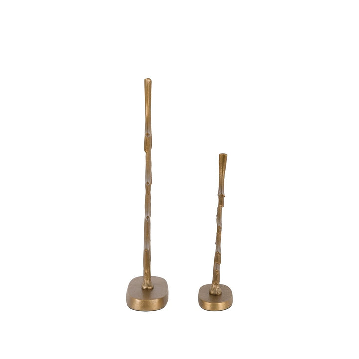 Woodland Set of 2 Metal Tree Ornaments - Gold