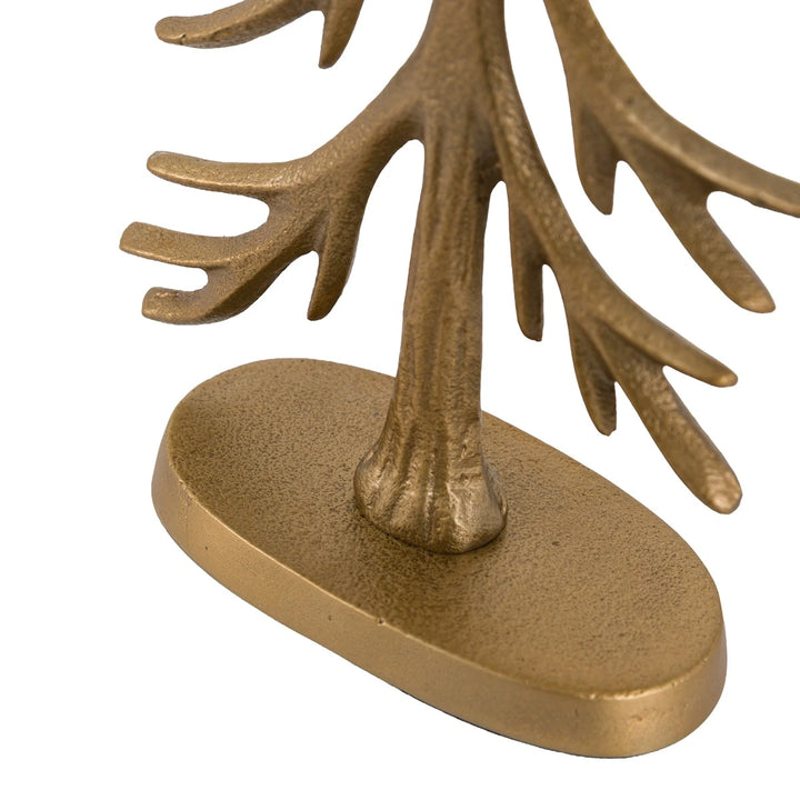 Woodland Set of 2 Metal Tree Ornaments - Gold