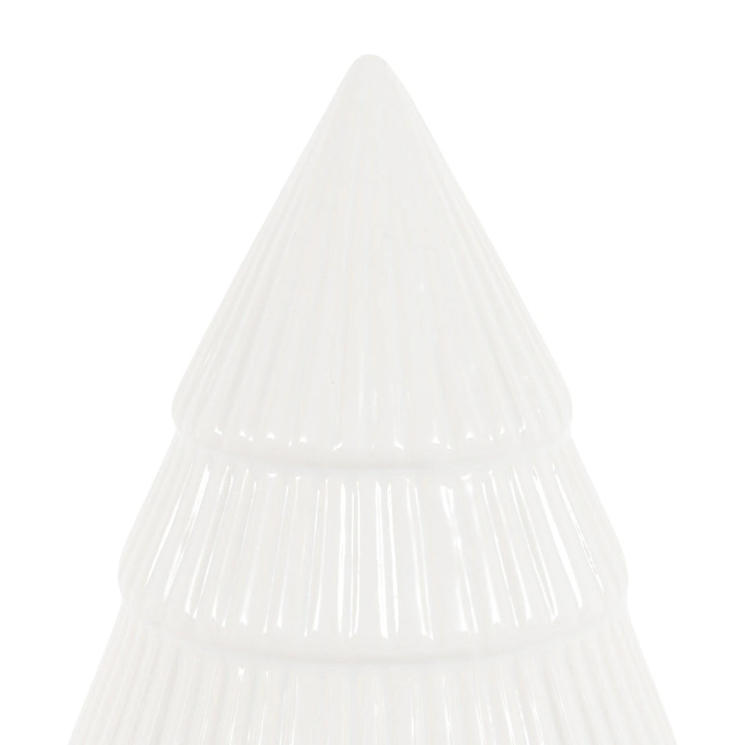 Woodland Set of 2 Ceramic Tree Ornament - White