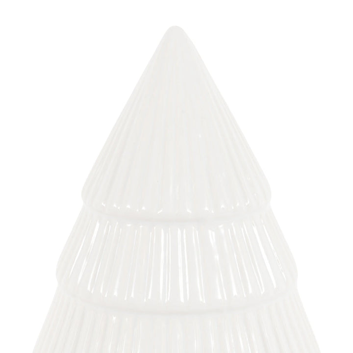 Woodland Set of 2 Ceramic Tree Ornament - White