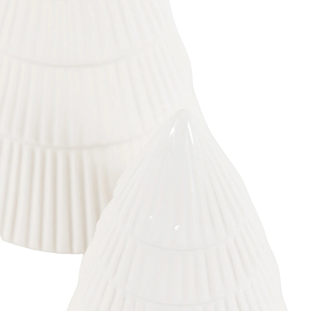 Woodland Set of 2 Ceramic Tree Ornament - White