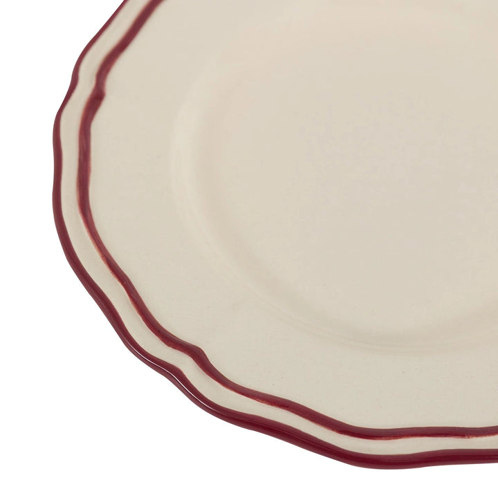 Heritage Set of 4 Scallop Side Plates - Red