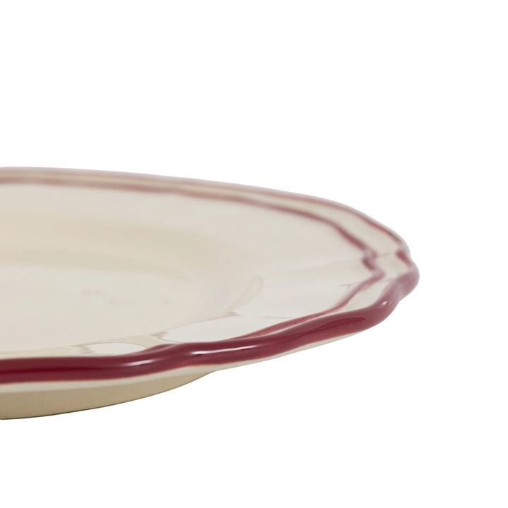 Heritage Set of 4 Scallop Side Plates - Red