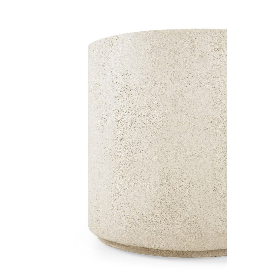 Elements Varnished Microcement Round Side Table - Off White Ethnicraft 5
