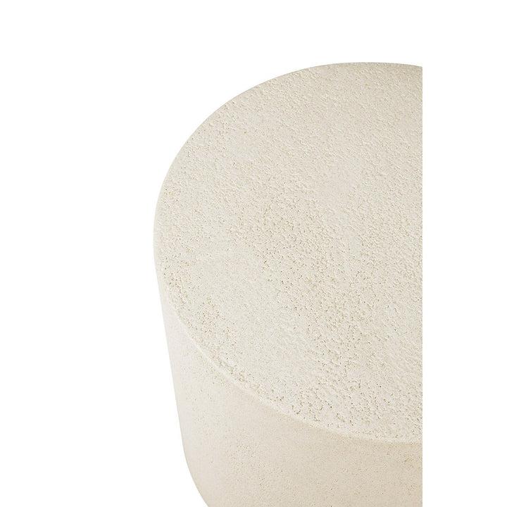 Elements Varnished Microcement Round Side Table - Off White Ethnicraft 6