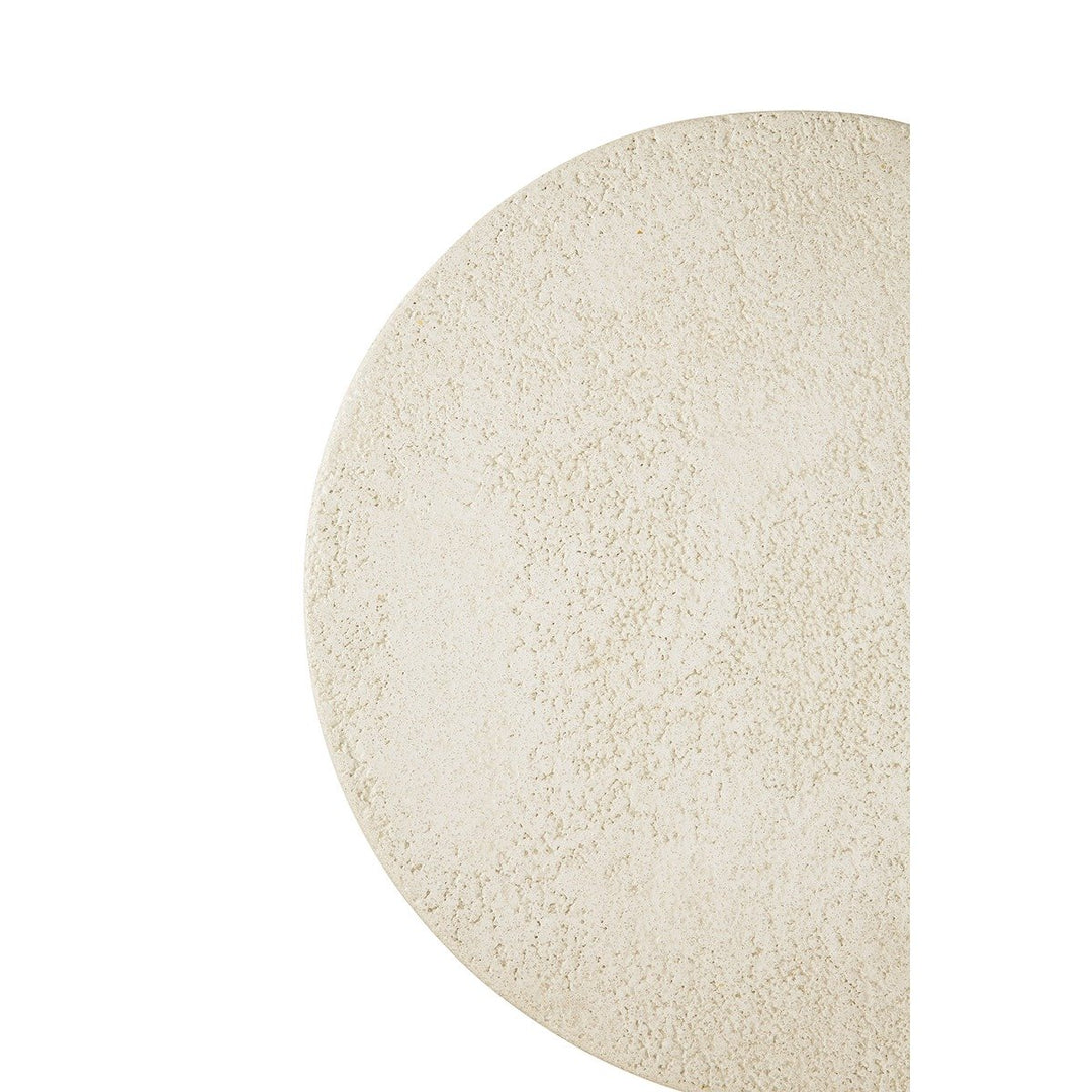 Elements Varnished Microcement Round Side Table - Off White Ethnicraft 7