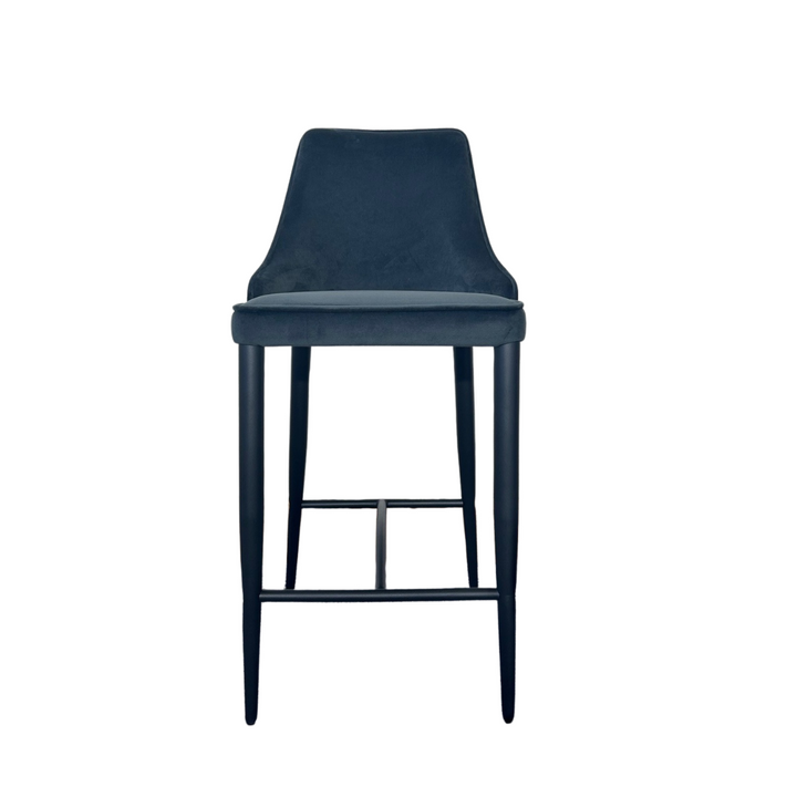 Alain Velvet Bar Stool - Essence Grey Tommy Franks 1