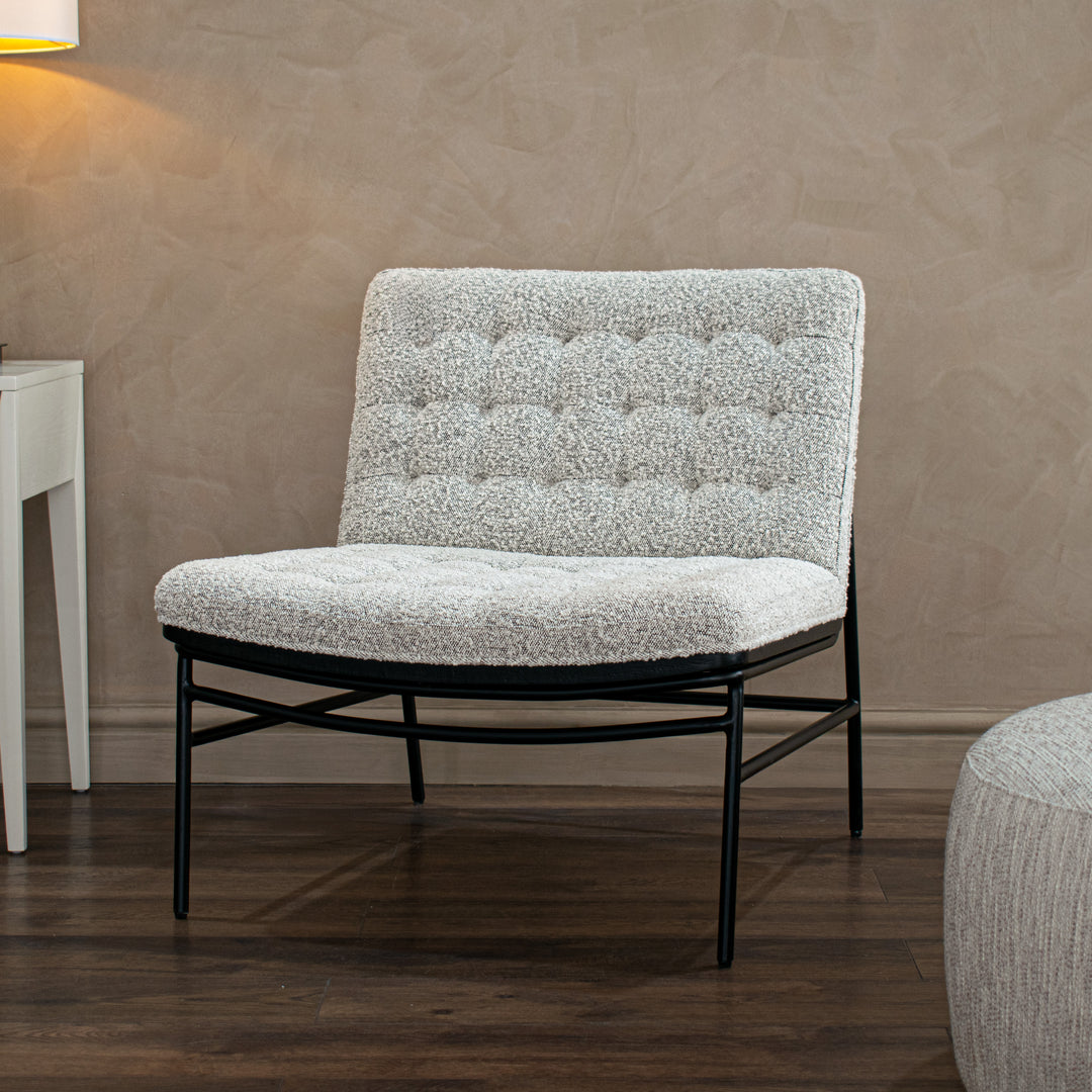 Libourne Boucle Accent Chair - Natural