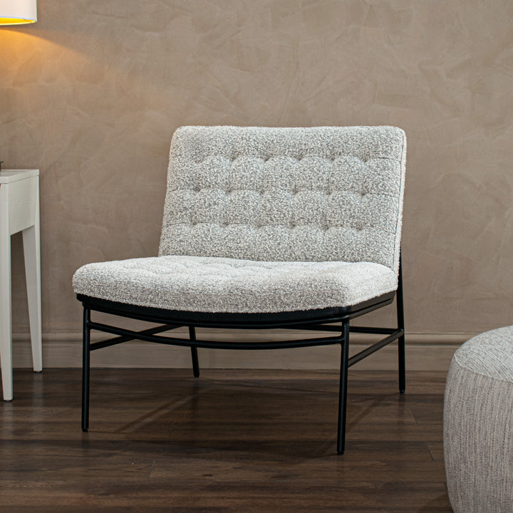 Libourne Boucle Accent Chair - Natural