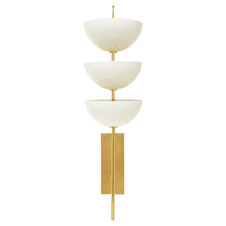 Lisbon Wall Sconce - Brass & Ivory Design Maven 1