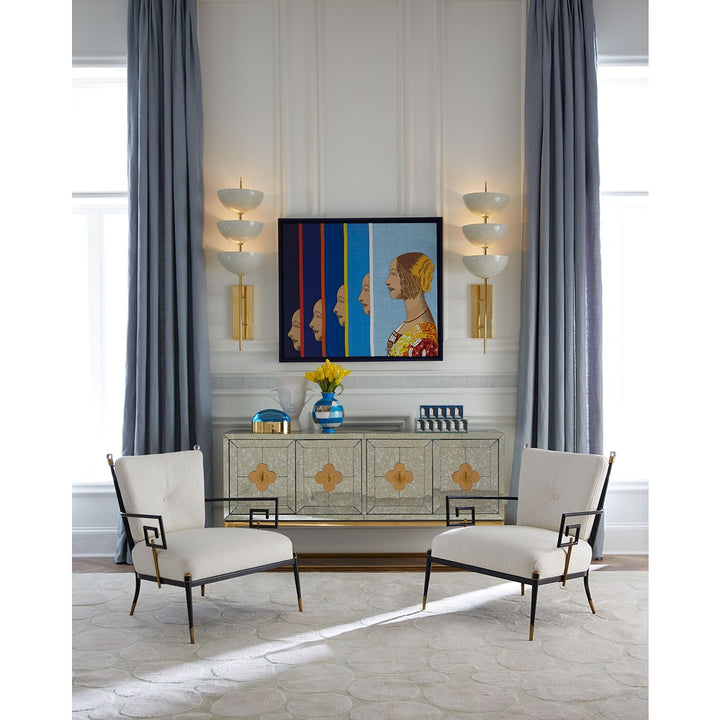Lisbon Wall Sconce - Brass & Ivory Design Maven 4
